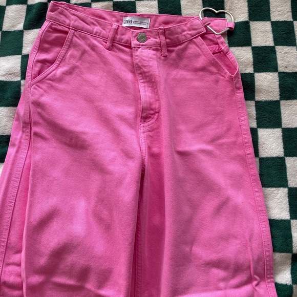 Zara pink jeans with heart ring valentines collection - Picture 7 of 12